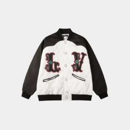 LV Satin Bomber Jacket Black & White