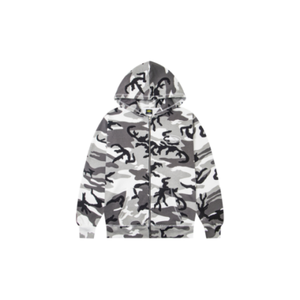 Corteiz Devil’s Island Classic Print Winter Retro Camouflage Casual Hoodie