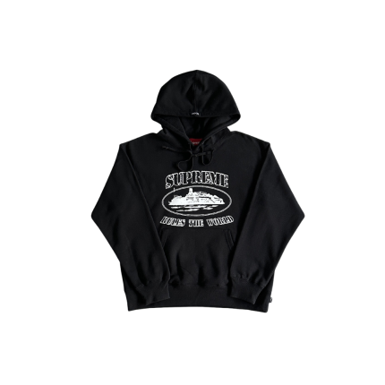 Corteiz Supreme Rules The World Hoodie Black