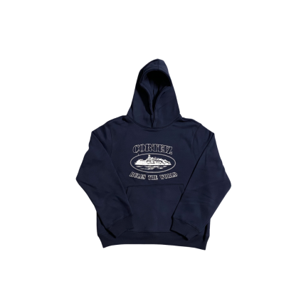 Corteiz Alcatraz Hoodie Navy Blue