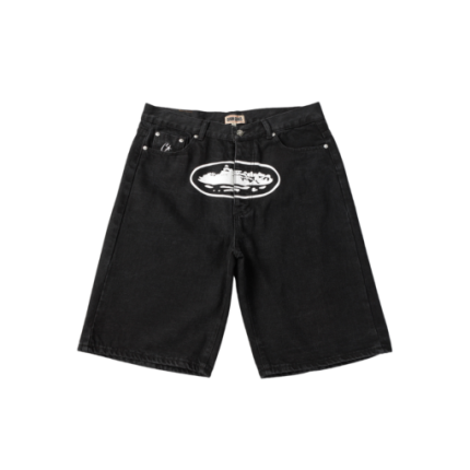 Corteiz Alcatraz Denim Shorts Black
