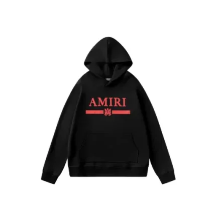 Amiri Classic Print Logo Red Black Hoodie