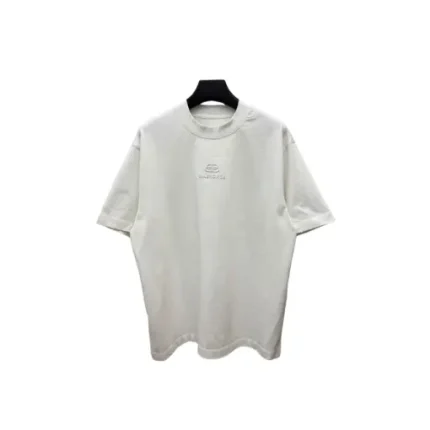 Balenciaga Short Sleeved Loose Fit T Shirt White