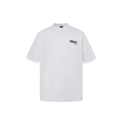 Balenciaga Short Sleeved Loose Fit T Shirt White
