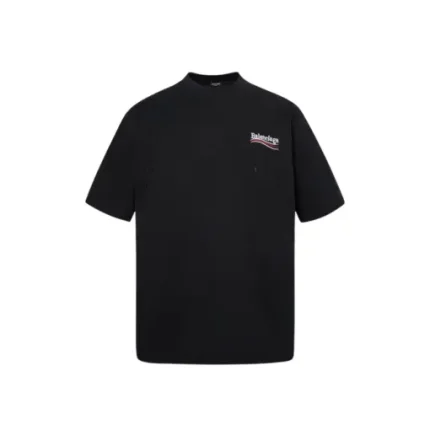Balenciaga Short Sleeved Loose Fit T Shirt Black