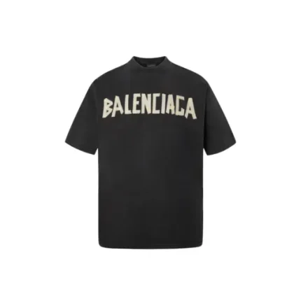Balenciaga Tape Type Medium Fit T Shirt Faded Black
