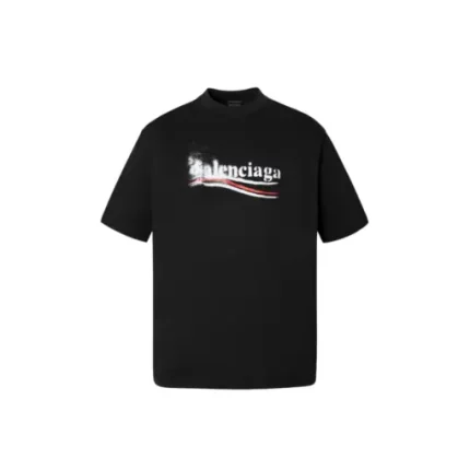 Balenciaga Tape Type Medium Fit T Shirt Faded Black
