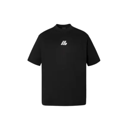 Balenciaga Logo Medium Fit T-Shirt Vintage Cotton Black