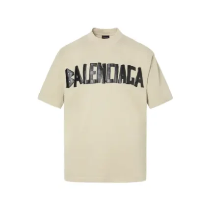 Balenciaga Tape Type T Shirt Medium Fit Beige
