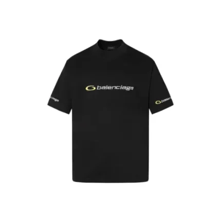 Balenciaga T Shirt Faded Washed Black