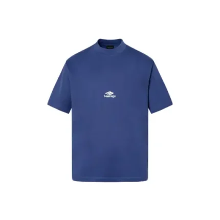 Balenciaga T Shirt Faded Washed Blue