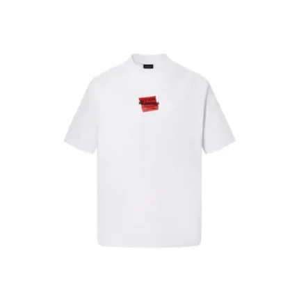 Balenciaga T Shirt Faded Washed White