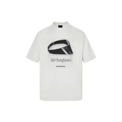 Balenciaga T Shirt White Sunglasses Design Monogram