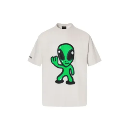 Balenciaga T Shirt White Alien Design