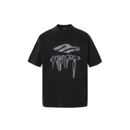 Balenciaga 3B Liquified Oversized T Shirt Washed Black