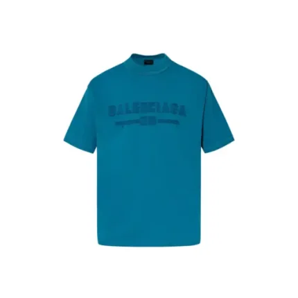 Balenciaga 3B Liquified Oversized T Shirt Washed Blue