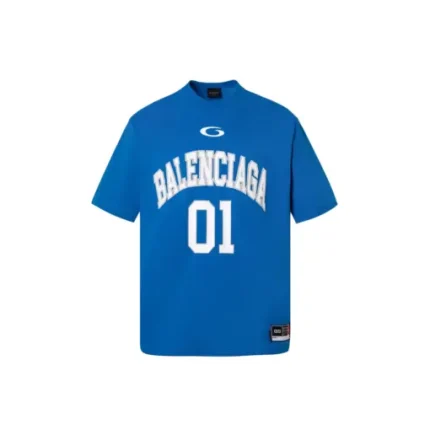 Balenciaga Basketball Oversized T Shirt Blue