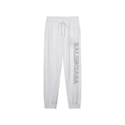 Balenciaga Trouser Text Print Pant White