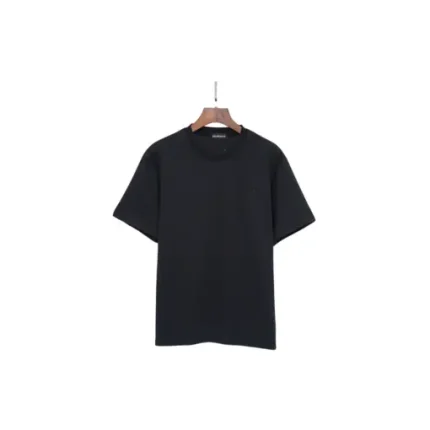 Balenciaga Logo Embroidery T Shirt Black