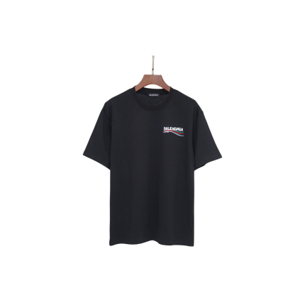 Balenciaga Oversized Eiffel Tower Print Black T Shirt