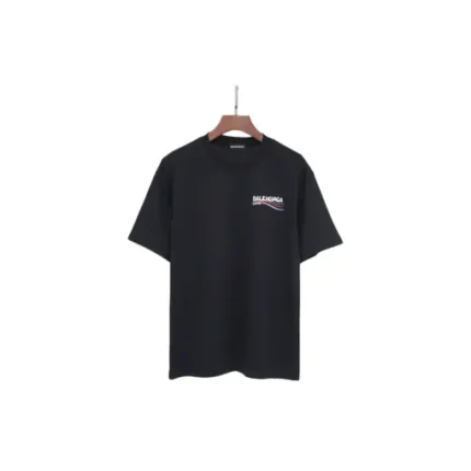 Balenciaga Oversized Eiffel Tower Print Black T Shirt