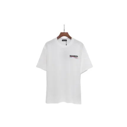 Balenciaga Oversized Eiffel Tower Print White T Shirt