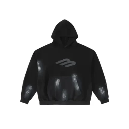 Balenciaga Hoodie Black With Gray Design