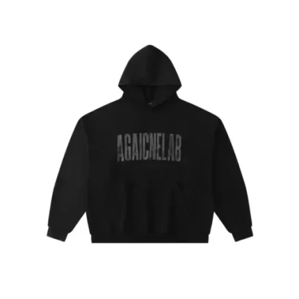 Balenciaga Hoodie Black With Monogram