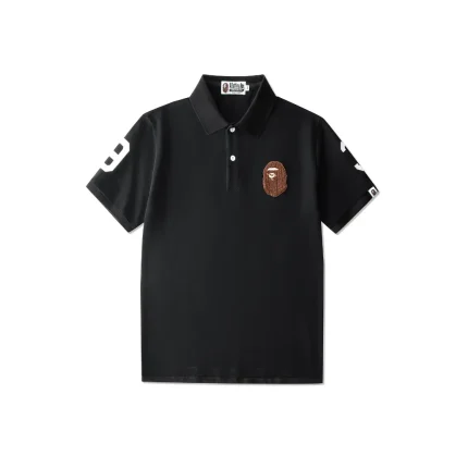 BAPE Polo Short Sleeved T Shirt Black