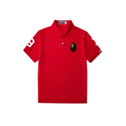 BAPE Polo Short Sleeved T Shirt Red