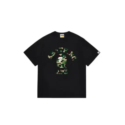 BAPE A Bathing Ape Forest Green Monogram T Shirt Black
