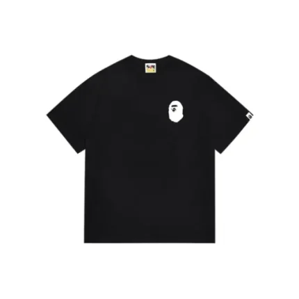 BAPE A Bathing Ape T Shirt Black With White Logo