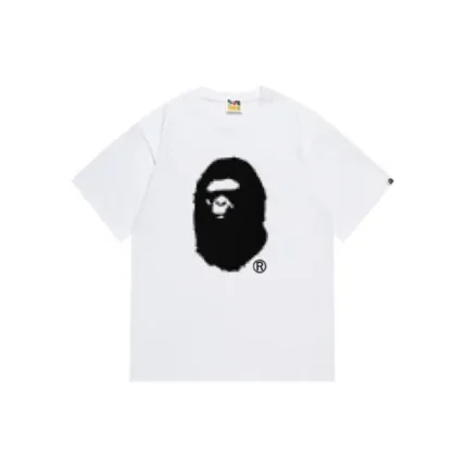 BAPE Pixel Ape Head Relaxed Fit T Shirt White