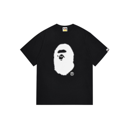 BAPE Pixel Ape Head Relaxed Fit T Shirt Black