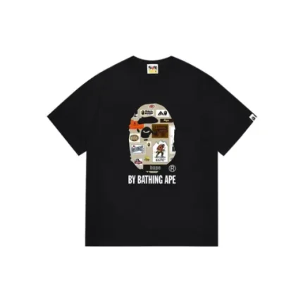 BAPE Multi Label Bathing Ape T Shirt Black