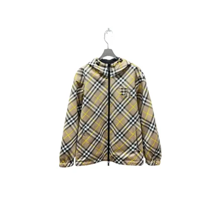 Burberry Zipper Cheack Hoodie Yellow White Stripes