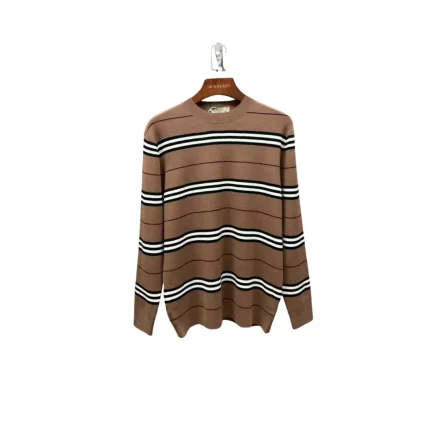 Burberry Sweater Brown With White Stripes