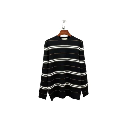 Burberry Sweater Black With White Stripes