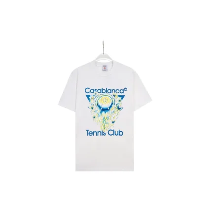 CASABLANCA Tennis Ball Logo T Shirt White