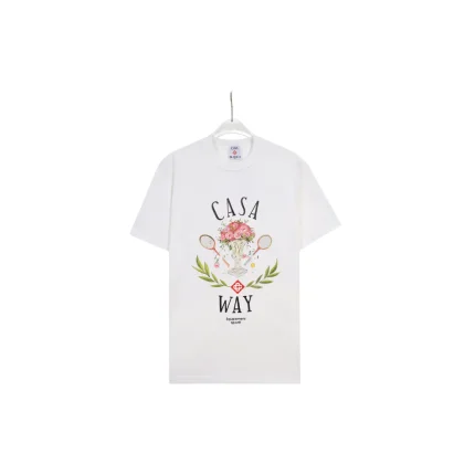CASABLANCA Tennis Logo T Shirt White
