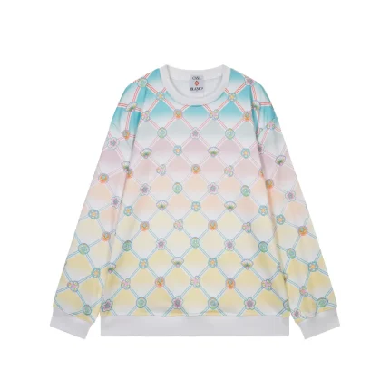 Casablanca Multicolour Patterned Long Sleeve Silk Sweatshirt