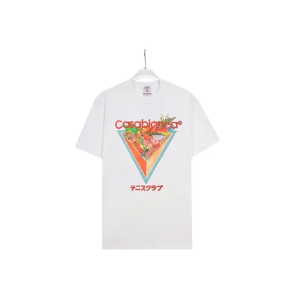 CASABLANCA Triangle Monogram T Shirt White