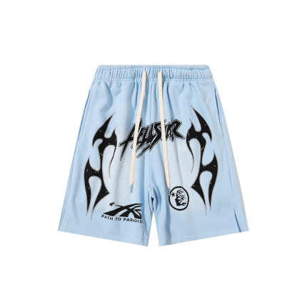Hellstar Short Sky Blue With Round Black Stripe