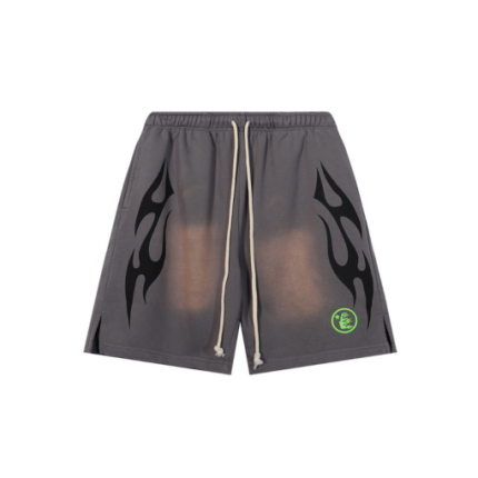 Hellstar Short Washed Deep Gray With Design