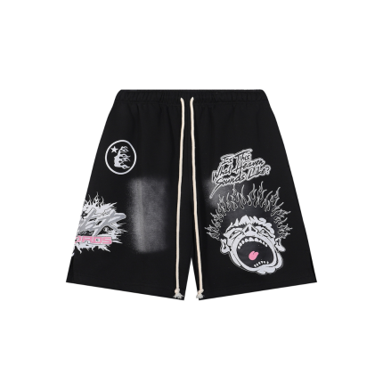 Hellstar Short Cartoon Print Black