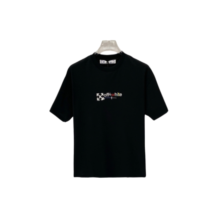 Off-White Logo With Monogram T Shirt Black