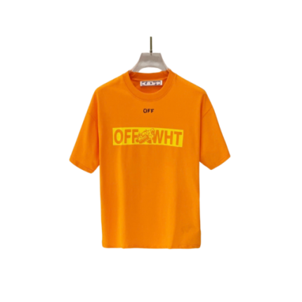 Off-White Logo T Shirt Orange