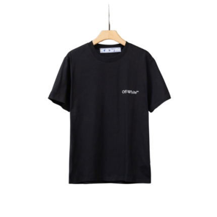 Off-White T Shirt Black With Small Logo