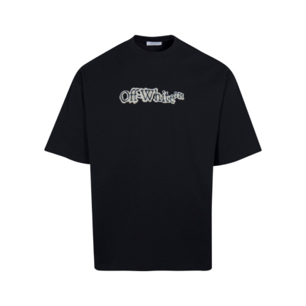 Off-White T Shirt Black With Logo TM