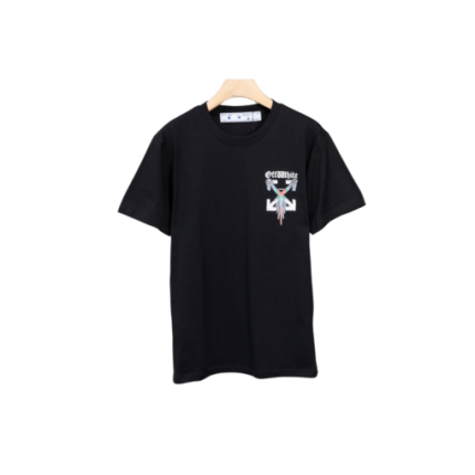 Off-White T Shirt Black Monogram Design